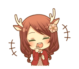 Heartwarming bambi girl sticker #12839213