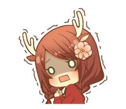 Heartwarming bambi girl sticker #12839217