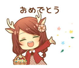Heartwarming bambi girl sticker #12839220