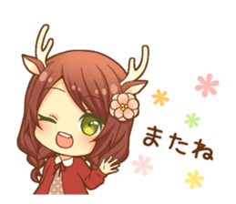Heartwarming bambi girl sticker #12839221