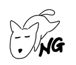 Heartwarming loose dog. sticker #12839623