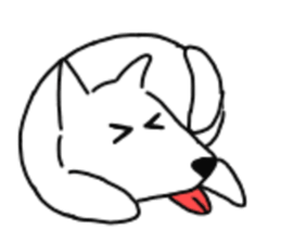 Heartwarming loose dog. sticker #12839636