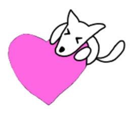 Heartwarming loose dog. sticker #12839653