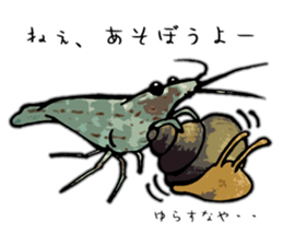 Japanese Swamp Shrimp sticker #12839729
