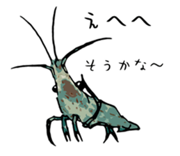 Japanese Swamp Shrimp sticker #12839743
