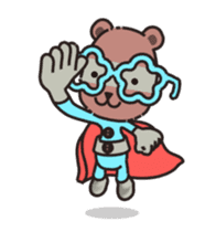Animated Vanyui Teddy Bear Superhero sticker #12840339