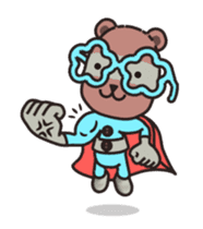 Animated Vanyui Teddy Bear Superhero sticker #12840340