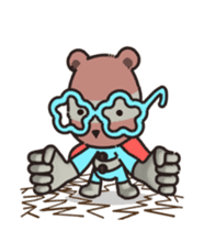 Animated Vanyui Teddy Bear Superhero sticker #12840341