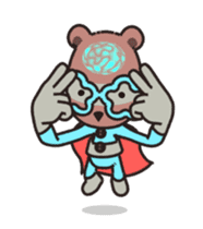 Animated Vanyui Teddy Bear Superhero sticker #12840342