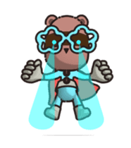 Animated Vanyui Teddy Bear Superhero sticker #12840343
