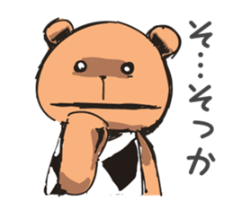 Negative and cute bear sticker #12840391