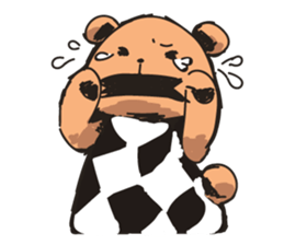 Negative and cute bear sticker #12840397