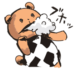Negative and cute bear sticker #12840399