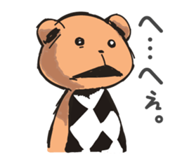 Negative and cute bear sticker #12840401