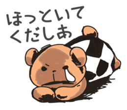 Negative and cute bear sticker #12840403