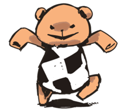 Negative and cute bear sticker #12840412