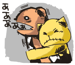 Negative and cute bear sticker #12840416