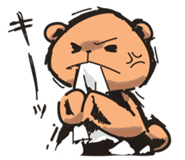 Negative and cute bear sticker #12840423