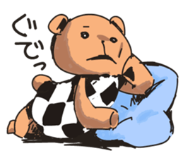 Negative and cute bear sticker #12840428