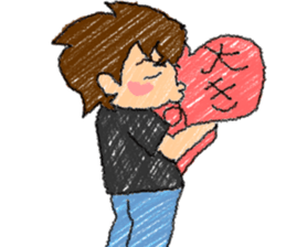 Conversation of a couple sticker #12840483