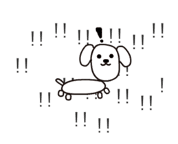 Dog running sticker #12840999