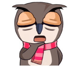 Owl couple sticker #12841055