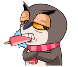 Owl couple sticker #12841056