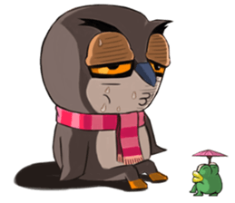 Owl couple sticker #12841062