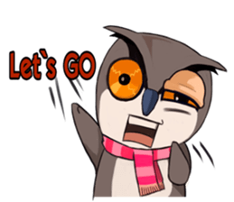 Owl couple sticker #12841064