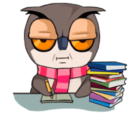 Owl couple sticker #12841067