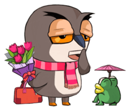 Owl couple sticker #12841068