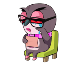 Owl couple sticker #12841072