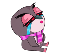 Owl couple sticker #12841074