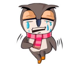 Owl couple sticker #12841076