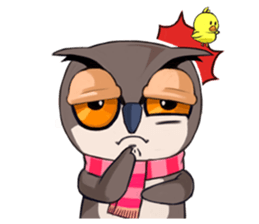 Owl couple sticker #12841077