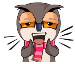 Owl couple sticker #12841078