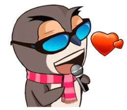 Owl couple sticker #12841085