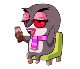 Owl couple sticker #12841087