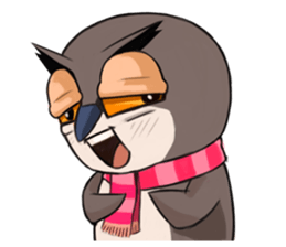 Owl couple sticker #12841089