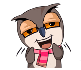 Owl couple sticker #12841091