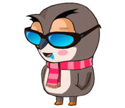 Owl couple sticker #12841093