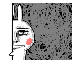 Dramatic Changing Rabbit sticker #12841153