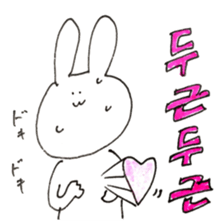 rabbit Korean Sticker. sticker #12841179
