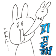 rabbit Korean Sticker. sticker #12841184
