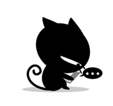 Black Cat Animated sticker #12841790