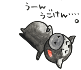 Black pig of Chelsea 3, hand-painted sticker #12842379