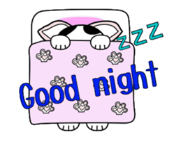 Animation happy cat "FUKU" sticker #12843296