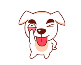 Jacob the White Puppy sticker #12843823