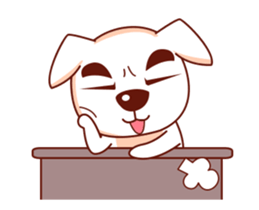 Jacob the White Puppy sticker #12843824
