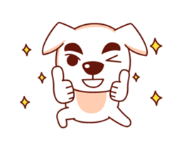 Jacob the White Puppy sticker #12843826